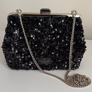 Kate Spade Sequin Clutch with Pale Gold Chain